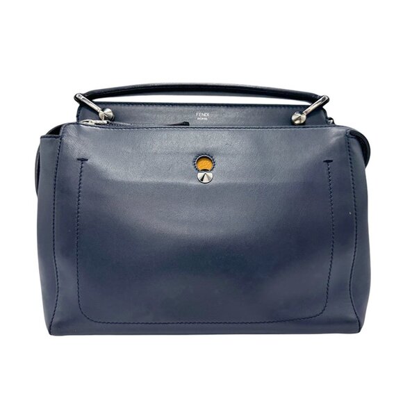 FENDI Navy Leather Shoulder Bag - Picture 1 of 5